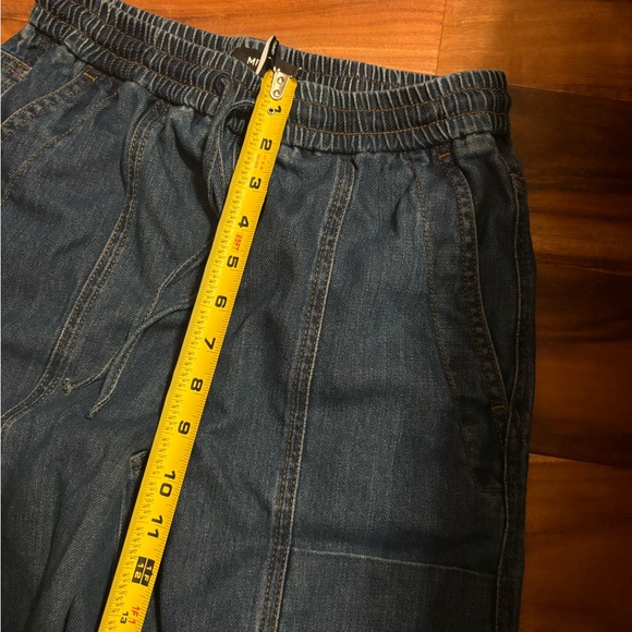 ME+EM Denim Jogger Pants M US 8 Elastic Waist Utility Tapered Jeans (1122) - Picture 5 of 12
